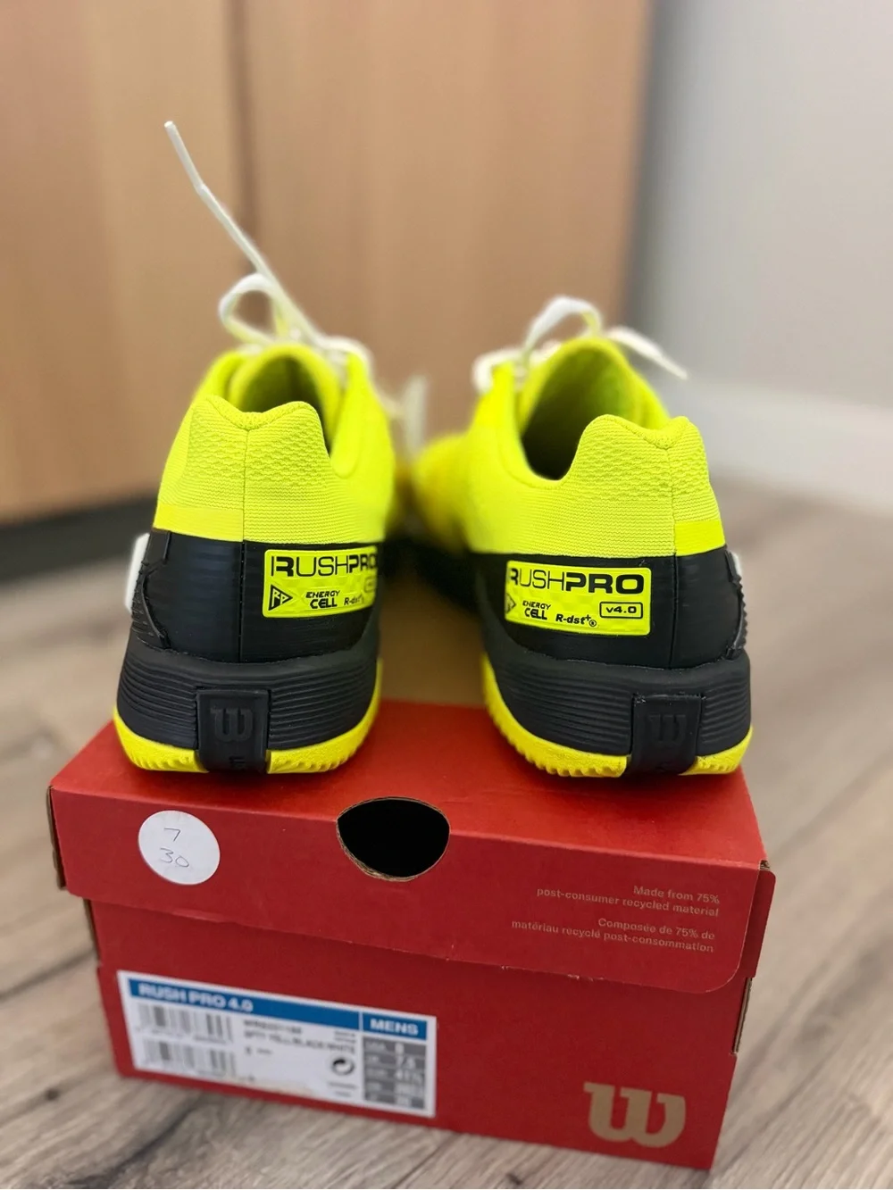 Wilson Rush Pro 4.0 Men's Tennis Shoes - Yellow/Black/White